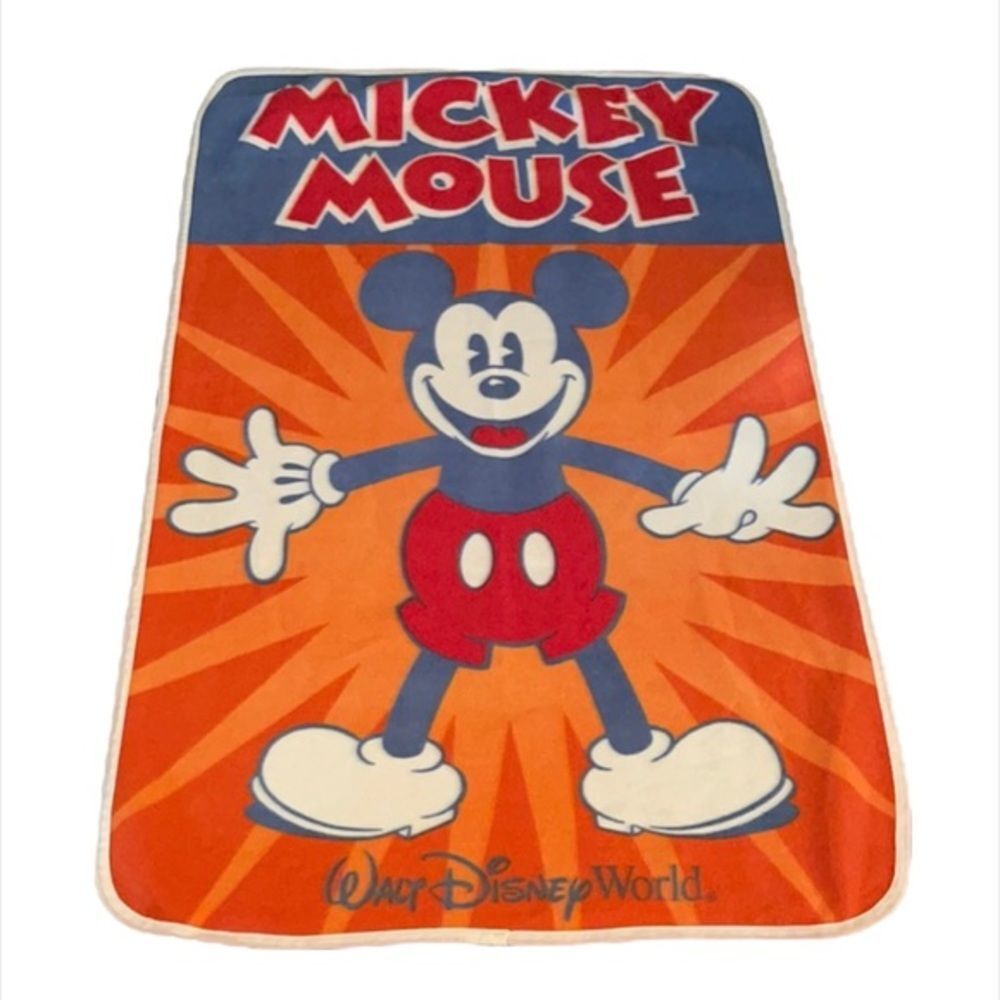 Disney Parks Walt Disney World Mickey Mouse Fleece Throw Blanket